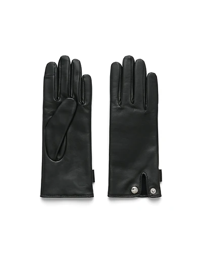 Women's ECCO® Snap Leather Gloves