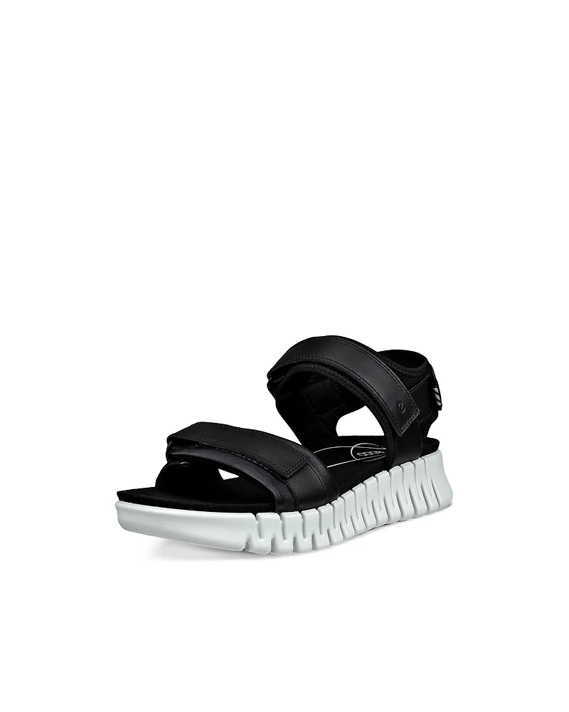 Women's ECCO® Gruuv SOL Leather Three-Strap Sandal