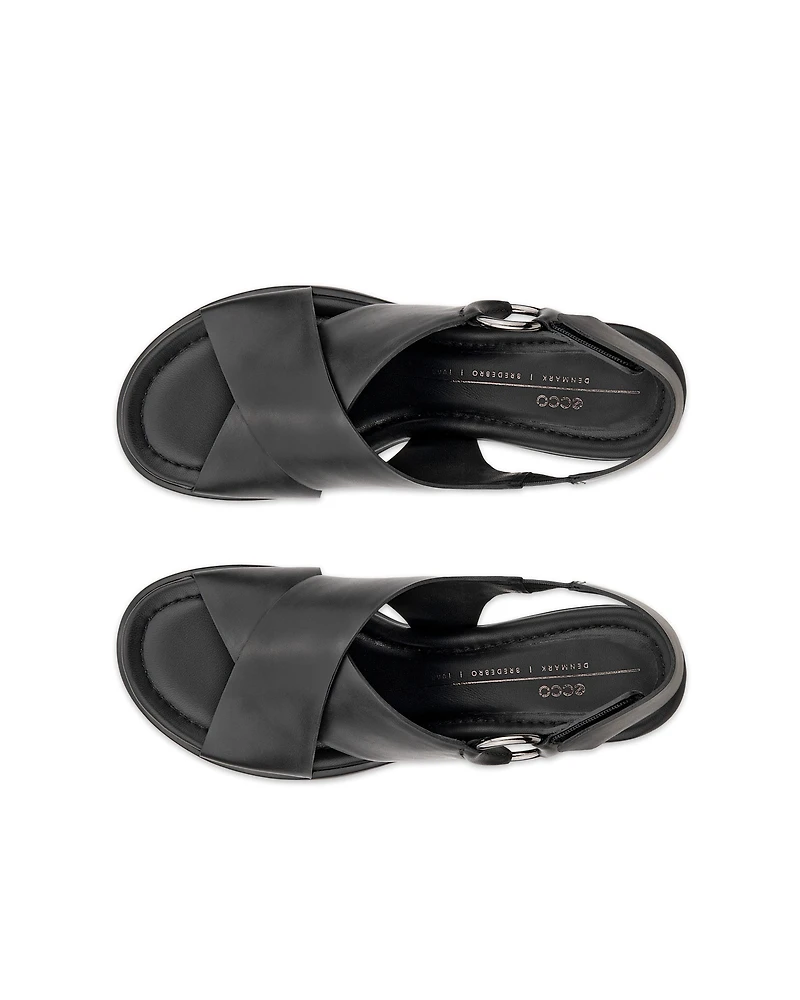 Women's ECCO® Metropole Seoul Leather Heeled Slingback Sandal