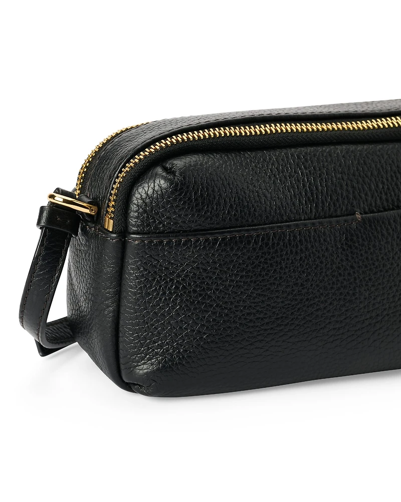 ECCO® Camera Leather Curve Crossbody Bag