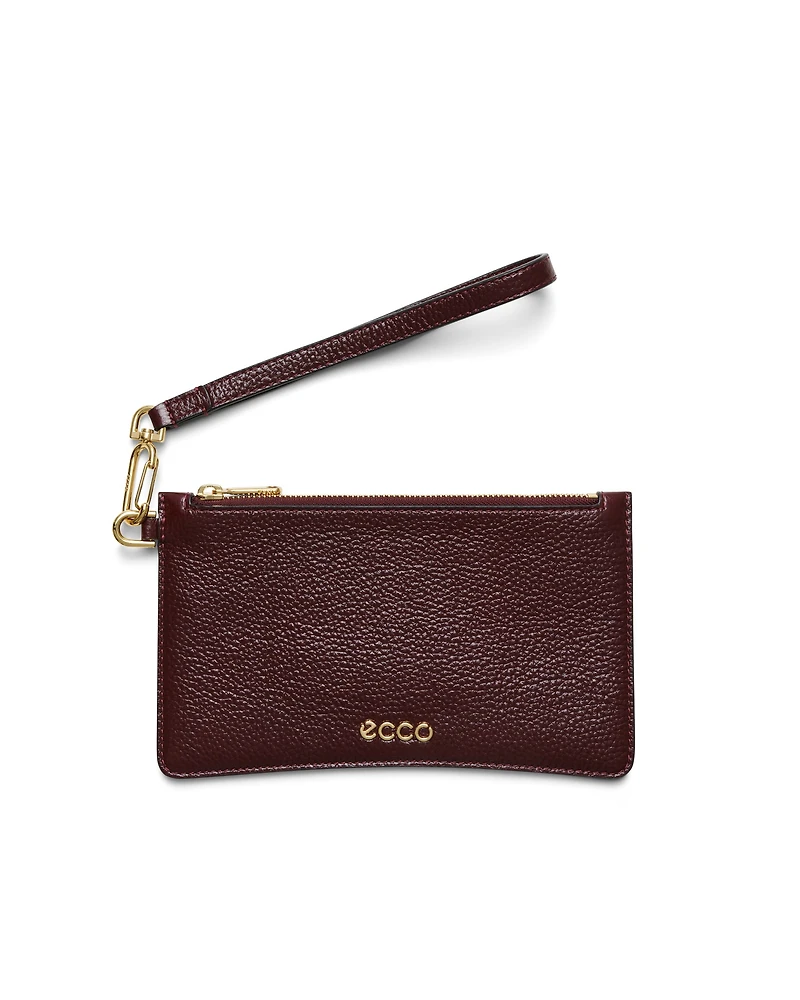 ECCO® Wristlet Soft Shine Leather Pouch Bag