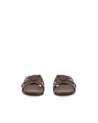 Women's ECCO® Sculpted Alba 25 Leather Cross-Strap Slide