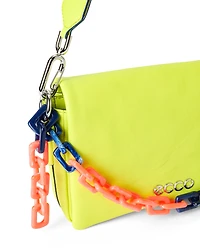 ECCO® Large Chain Soft Leather Pinch Crossbody Bag