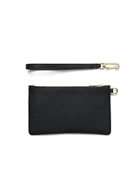 Women's ECCO® Wristlet Soft Pebbled Leather Pouch Bag