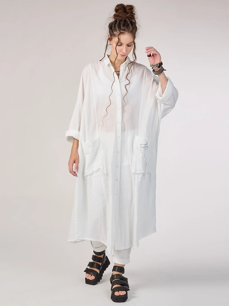 STUDIO B3 WOMEN SHIRT/DRESS S25 WASA WHITE