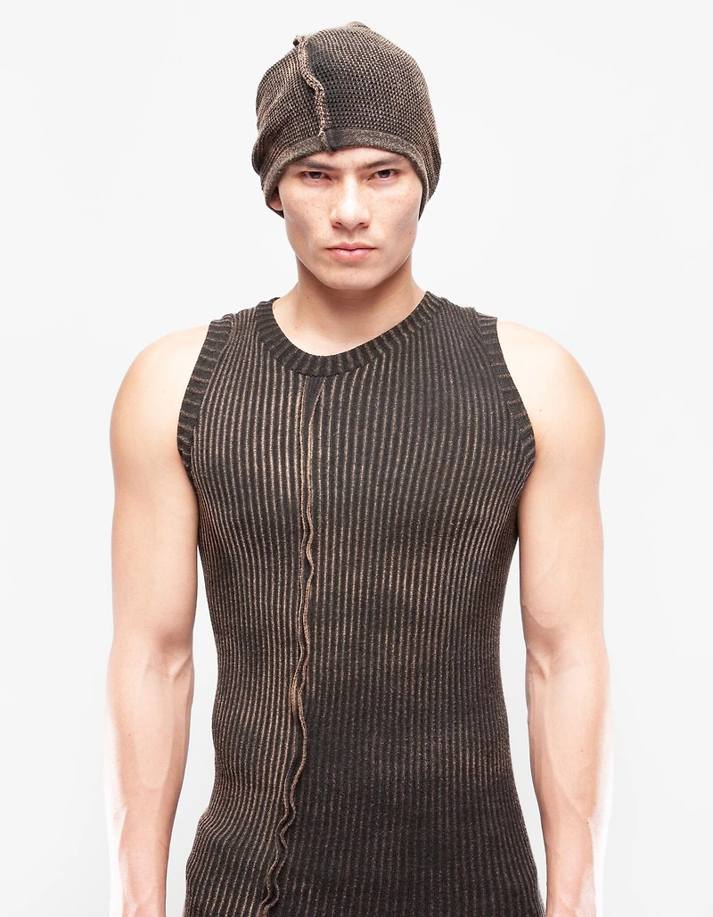 DEMOBAZA UNISEX BEANIE HAT TIME WORN F23