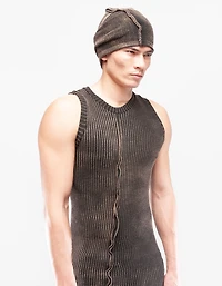 DEMOBAZA UNISEX BEANIE HAT TIME WORN F23