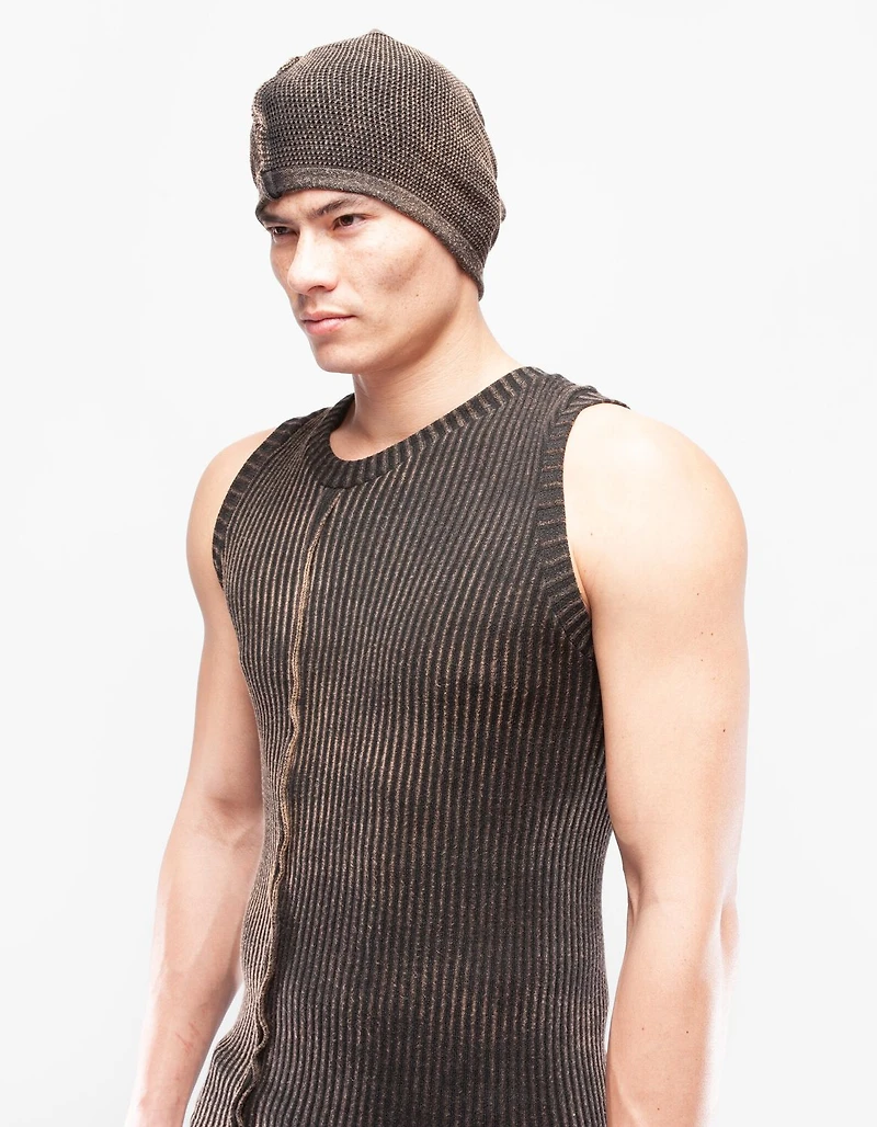 DEMOBAZA UNISEX BEANIE HAT TIME WORN F23