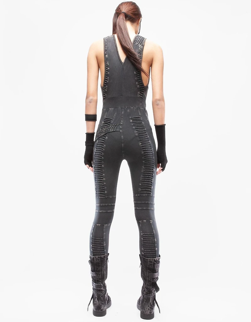 DEMOBAZA WOMEN OVERALL TIME WORN BLACK F23