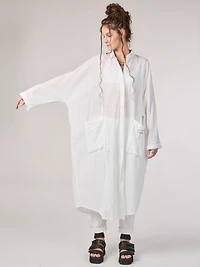 STUDIO B3 WOMEN SHIRT/DRESS S25 WASA WHITE