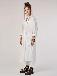 STUDIO B3 WOMEN SHIRT/DRESS S25 WASA WHITE