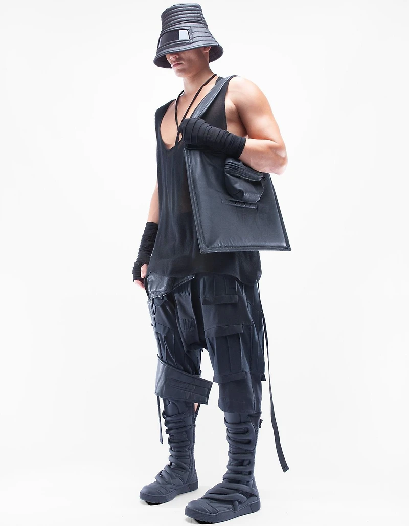 Limited edition  Super detailed slightly waxed elastic denim hooded ov