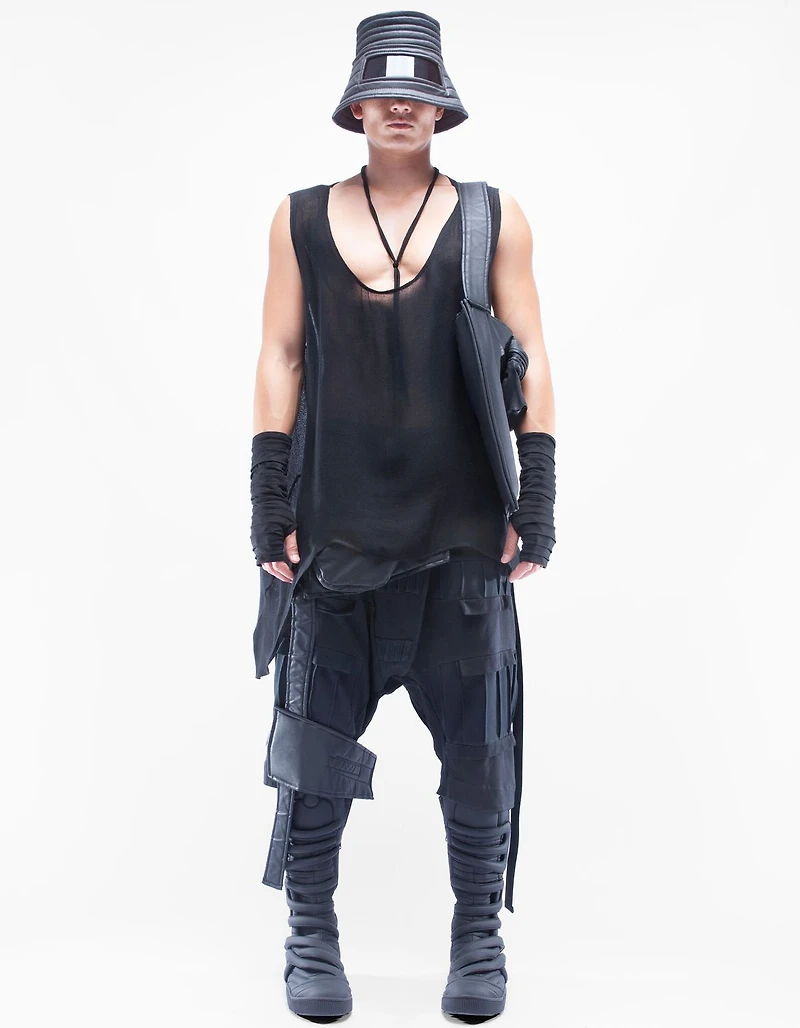Limited edition  Super detailed slightly waxed elastic denim hooded ov
