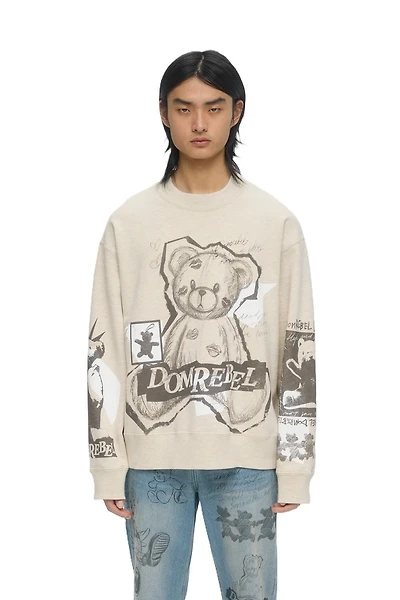 DOMREBEL UNISEX SWEATSHIRT F25 HIGH LOW