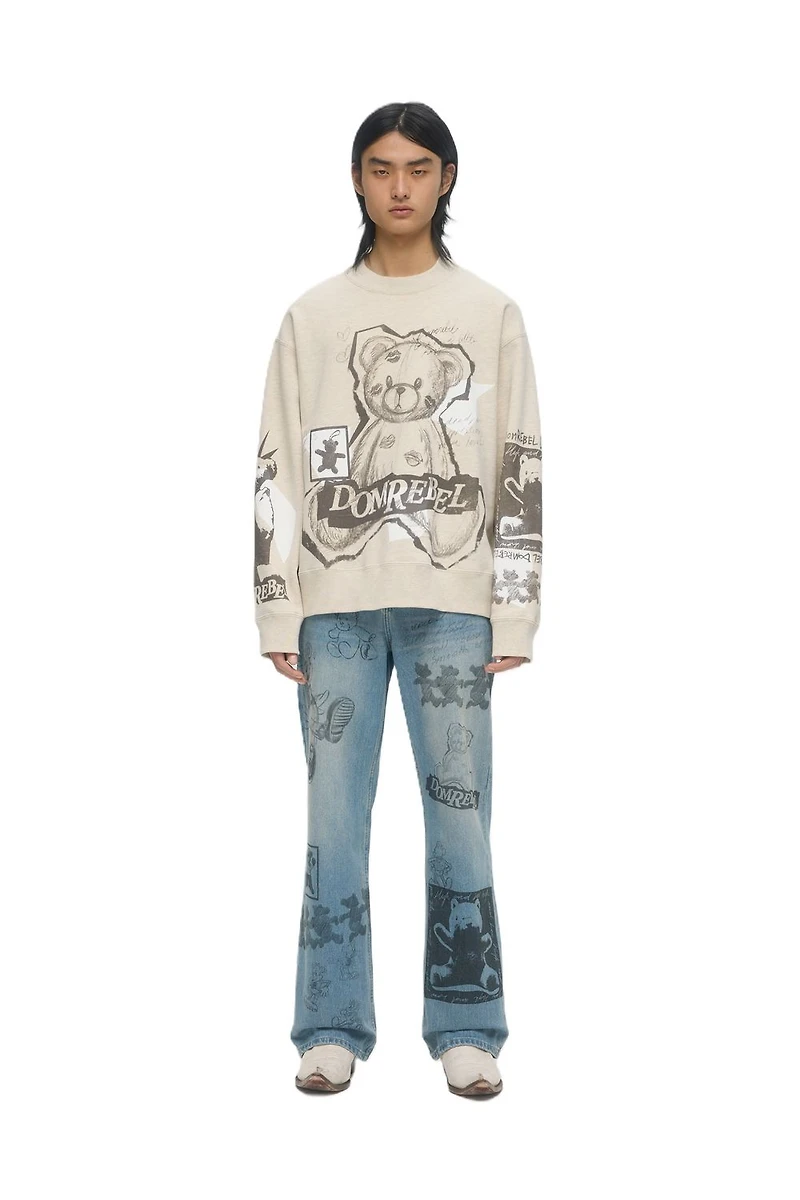 DOMREBEL UNISEX SWEATSHIRT F25 HIGH LOW