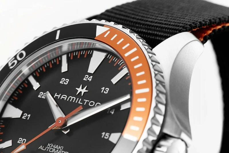 Hamilton Khaki Navy H82305931 | Swiss Automatic Watch | Kavar Jewellers Brampton