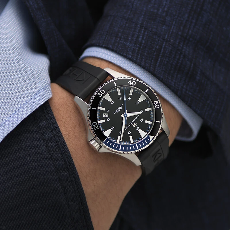 Hamilton Khaki Navy H82315331 | Swiss Automatic Watch | Kavar Jewellers Brampton