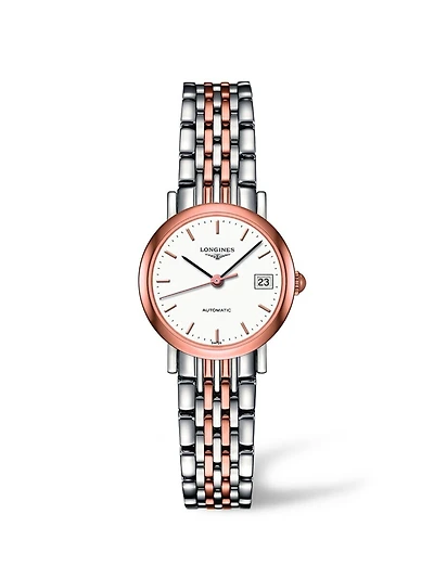 The Longines Elegant Collection White Dial 18KT Cap 25MM Automatic L43095127