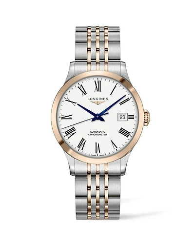 Record 18kt Gold Cap White Dial 38MM  Automatic L28205117