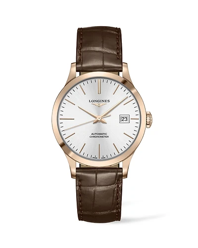 Record 18K Silver Dial 38MM Automatic L28208722