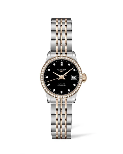 Record Black Dial 18KT 26MM Automatic L23205597