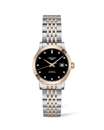 Record Black Dial 18KT Cap 30MM Automatic L23215577