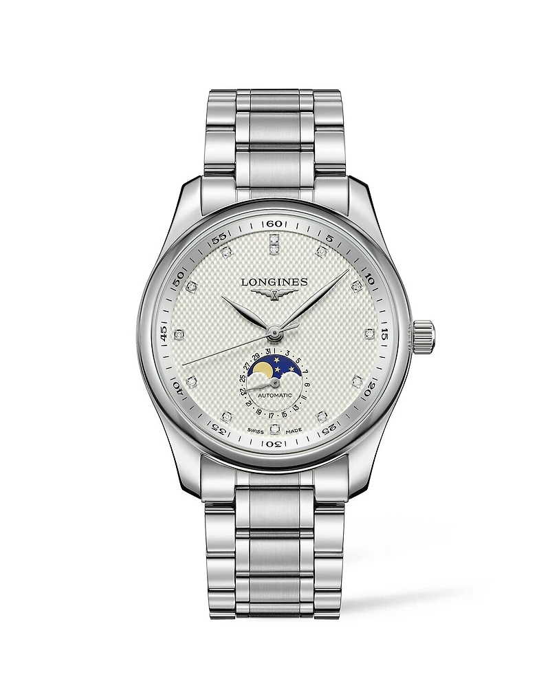 THE LONGINES MASTER COLLECTION 40MM SILVER DIAL STAINLESS STEEL MOONPHASE L29094776