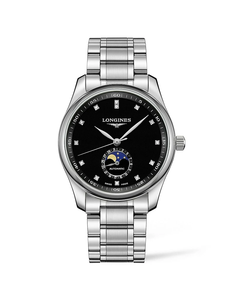 THE LONGINES MASTER COLLECTION 40MM BLACK DIAL STAINLESS STEEL MOONPHASE L29094576