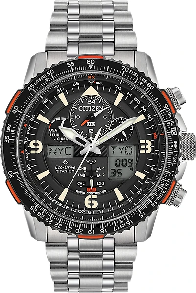 Promaster Skyhawk A-T Black Dial 45MM Eco-Drive JY8108-53E
