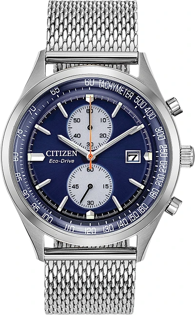 Chandler Vintage Chrono Blue Dial 43MM Eco-Drive CA7020-58L