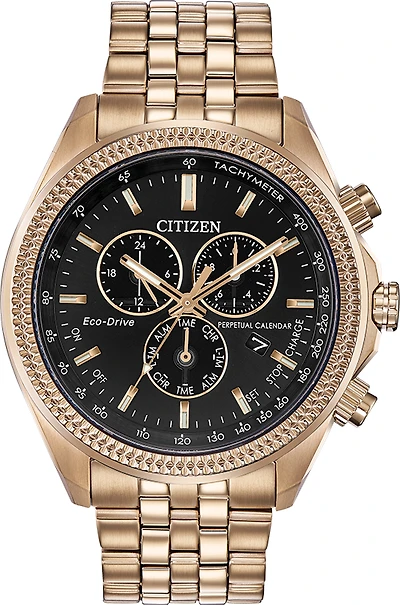 Perpetual Calendar Chronograph
Black Dial 44MM Eco-Drive BL5563-58E