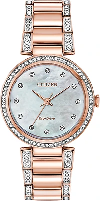 Silhouette Crystal Mother of Pearl Dial 28MM Eco-Drive EM0843-51D