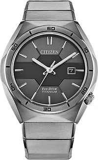 Super Titanium Armor Black Dial 41MM Eco-Drive AW1660-51H