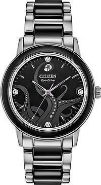 Ursula Diamond Black Dial 36MM Eco-Drive EM0748-51W