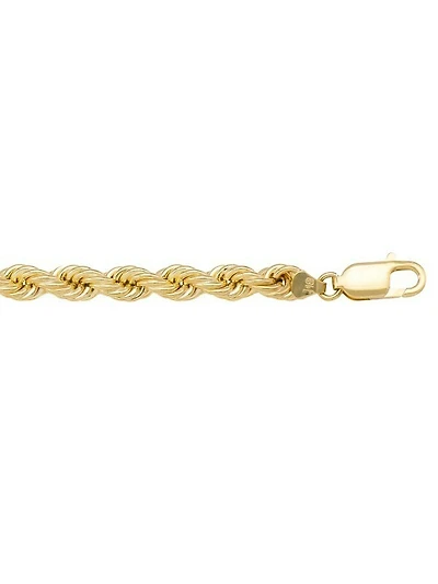 Yellow Gold Hollow Rope Chain 10KT