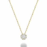Cluster Diamond Pendant 0.50 CTDI Yellow Gold