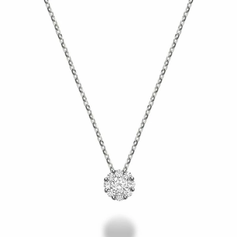 Cluster Diamond Pendant CTDI White Gold