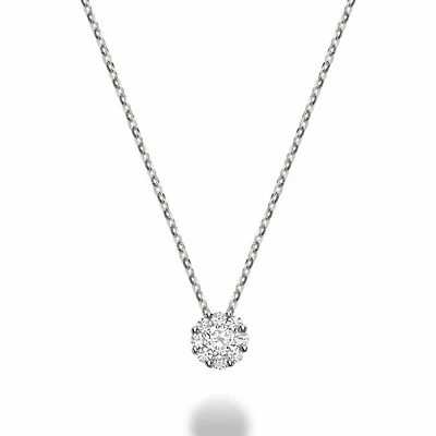 Cluster Diamond Pendant CTDI White Gold