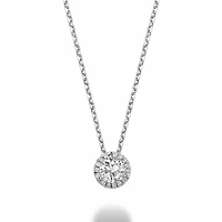 Martini Cup Diamond Halo Pendant 0.35 CTDI White Gold