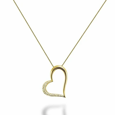 Diamond Heart Pendant 0.15CTDI Yellow Gold