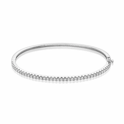 Semi Eternity Diamond Bangle 0.50CTDI White Gold
