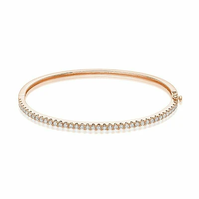 Semi Eternity Diamond Bangle 0.50CTDI Rose Gold