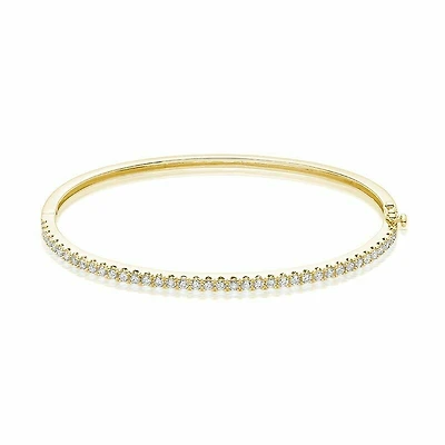Semi Eternity Diamond Bangle 0.50CTDI Yellow Gold