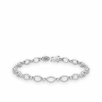 Fashion Diamond Bracelet 1.00CTDI White Gold