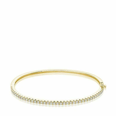 Semi Eternity Diamond Bangle 0.35CTDI Yellow Gold