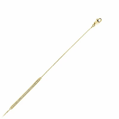Diamond Bar Bracelet 0.15CTDI Yellow Gold