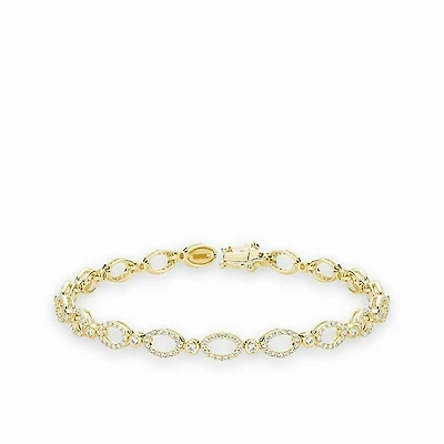 Fashion Diamond Bracelet 1.00CTDI Yellow Gold