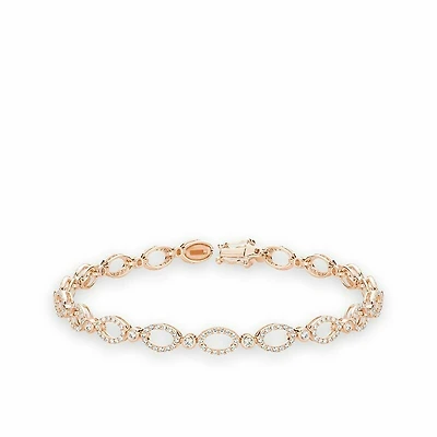 Fashion Diamond Bracelet 1.00CTDI Rose Gold