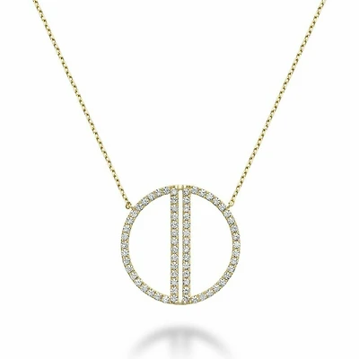 Fashion Diamond Necklace 1.00CTDI Yellow Gold