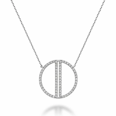 Fashion Diamond Necklace 1.00CTDI White Gold